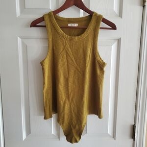 Madewell Audio Knot-Front womans Tank Top olive Green size M